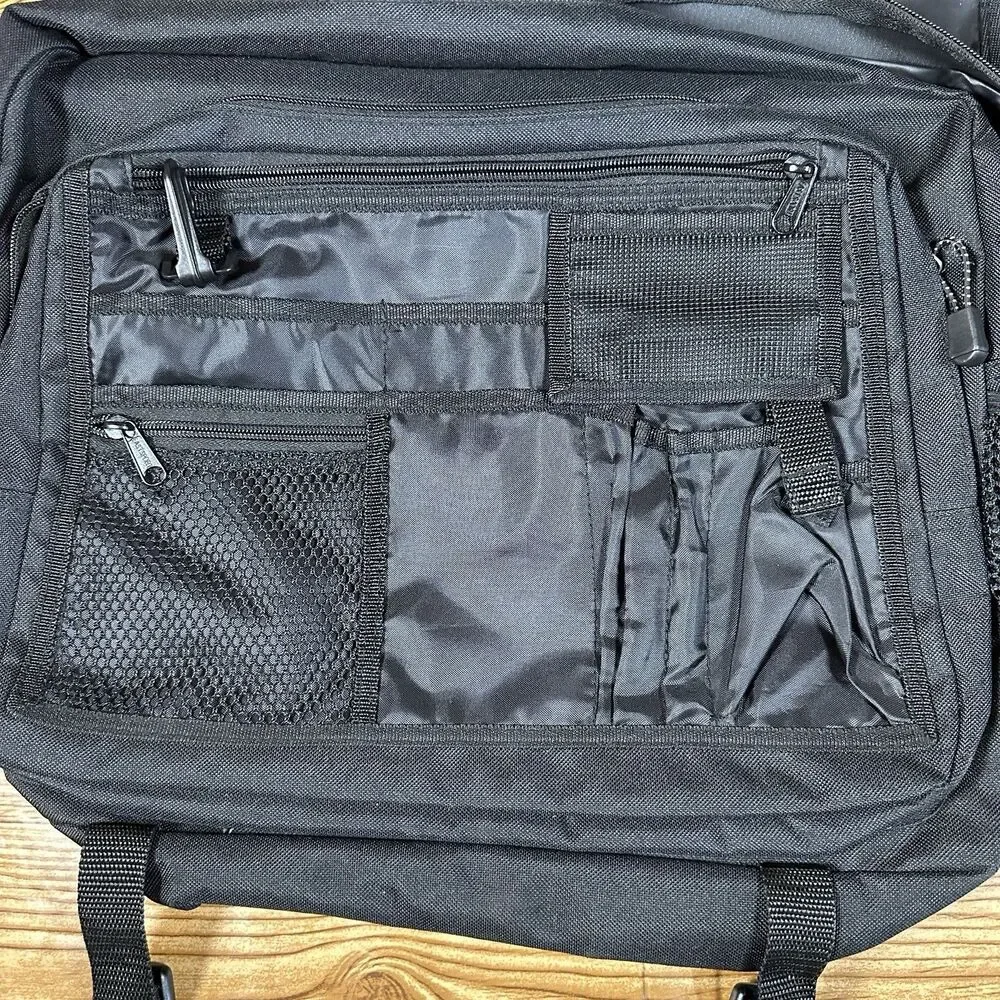EASTPORT Messenger‎ Laptop Bag Black Nylon 16” wide x 14” tall x 4” deep